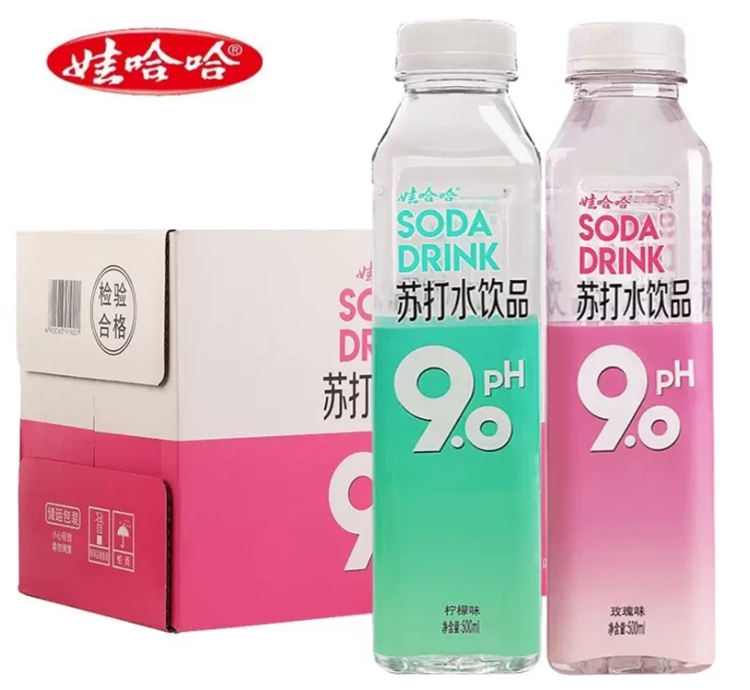 娃哈哈玫瑰苏打水配料表及保质期多久，娃哈哈PH9.0苏打水500ml*15瓶味玫瑰味