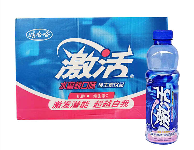 娃哈哈激活配料表及保质期多久，娃哈哈激活维生素饮料 600ml*15瓶水蜜桃柑橘味