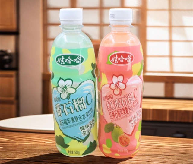 娃哈哈番石榴C配料表及保质期多久，娃哈哈红番石榴C汁500ml*8瓶/组 水果汁饮料苹果番石榴汁