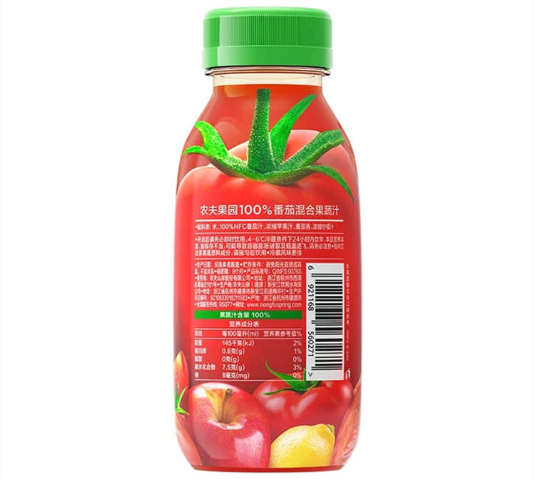 农夫果园?番茄汁配料表及保质期多久，农夫山泉农夫果园100%番茄