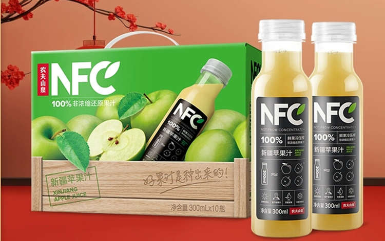 100%NFC果汁苹果汁配料表及保质期多久，农夫山泉100%NFC果汁橙汁苹果300ml