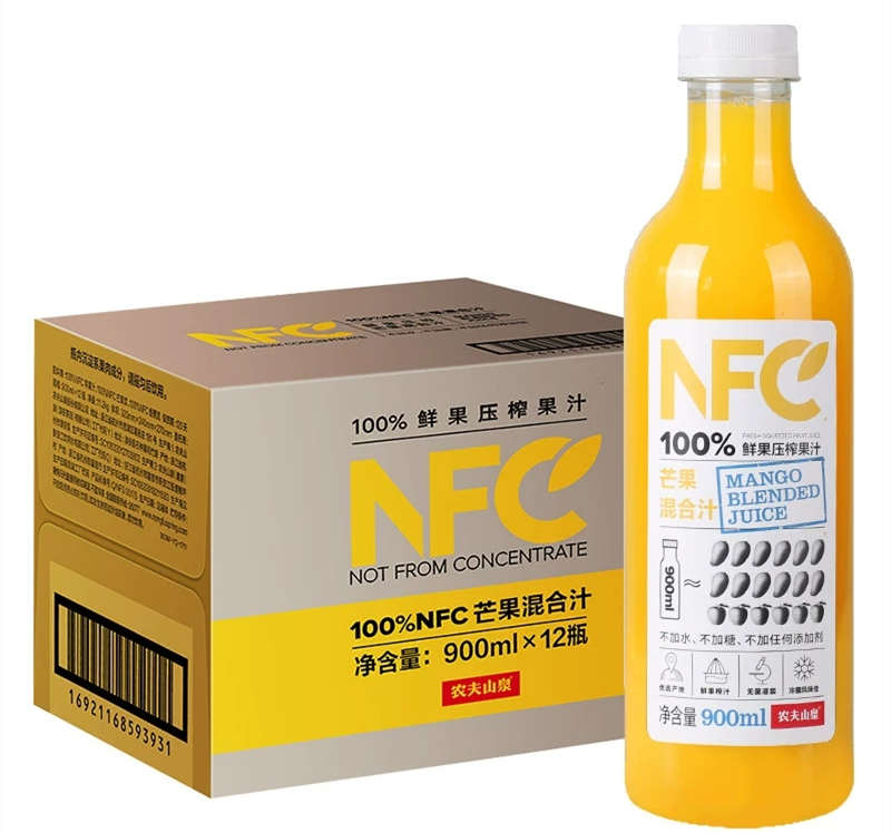 100%NFC果汁芒果汁配料表及保质期多久，农夫山泉100%NFC芒果汁300ml
