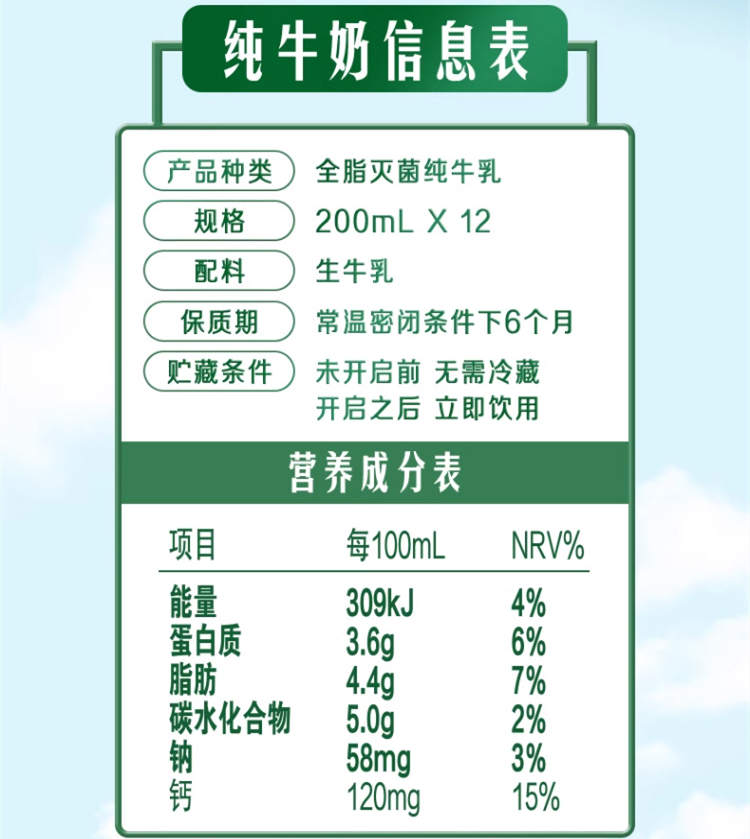 伊利金典纯牛奶配料表及保质期多久，伊利金典纯牛奶200ml学生