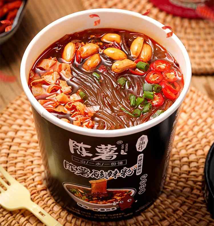 陈薯酸辣粉配料表及保质期多久，陈薯酸辣粉桶装贵州红薯粉丝