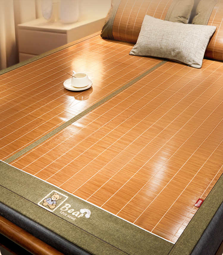 席饰多新款竹凉席可折叠家用双面席母婴可用席子床垫冬夏两用草席