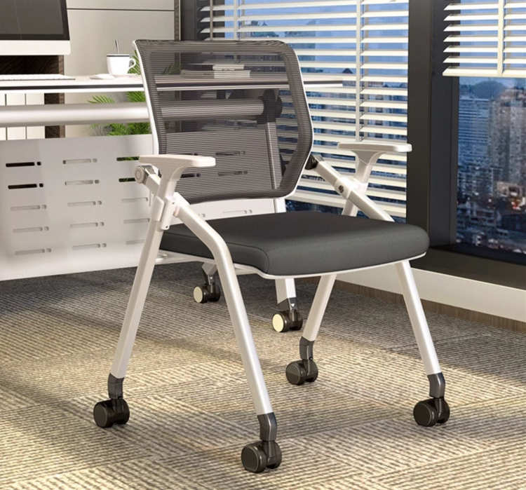 折叠培训椅带桌板会议椅带写字板桌椅一体会议室开会椅培训班椅子