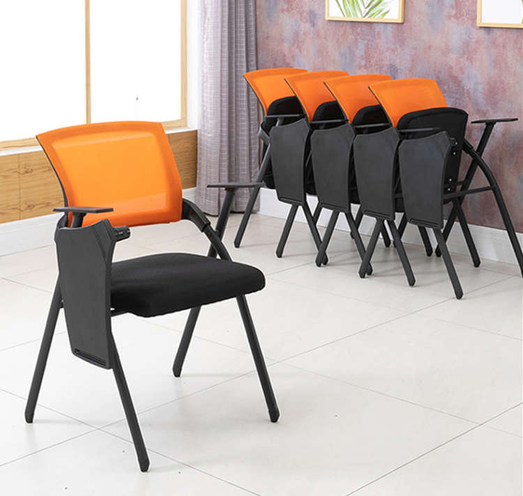 折叠培训椅带桌板会议椅带写字板桌椅一体会议室开会椅培训班椅子