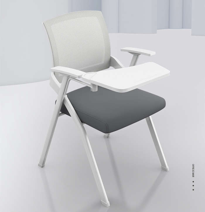 培训椅带桌板会议培训室桌椅一体凳子可折叠椅子办公写字板会议椅