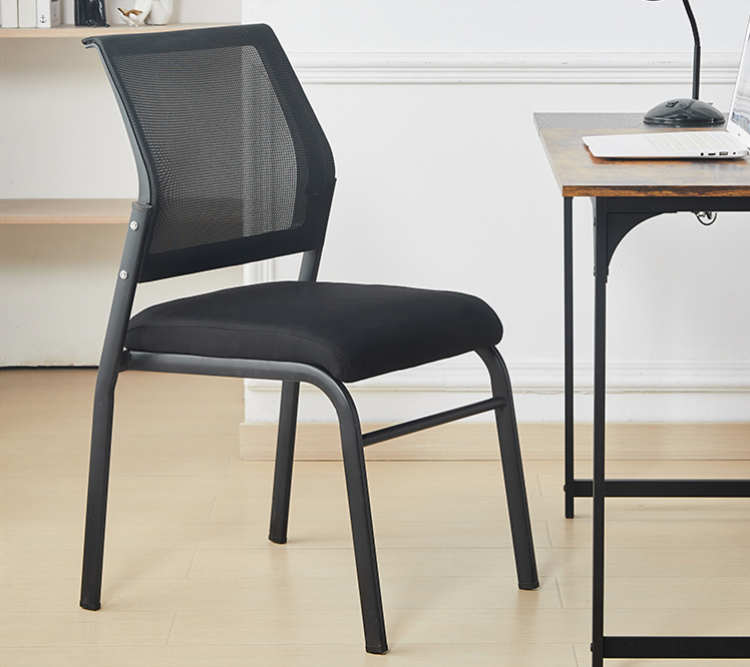 会议椅无扶手办公座椅舒适久坐网布职员培训椅靠背椅子麻将椅
