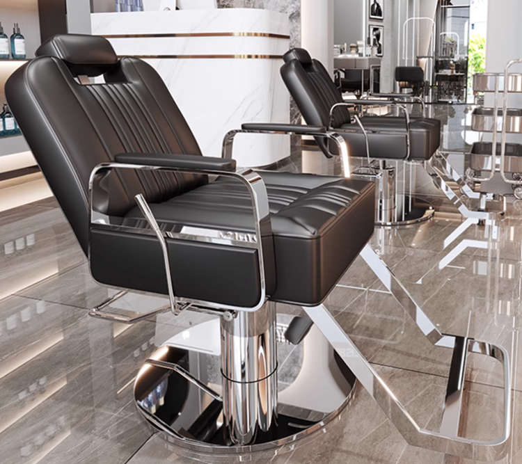 可放倒发廊专用座椅剪发美发椅旋转烫染不锈钢美发店理发店椅
