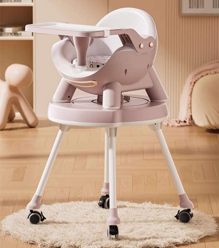 宝宝吃饭餐椅儿童餐桌椅矮款多功能带轮椅
