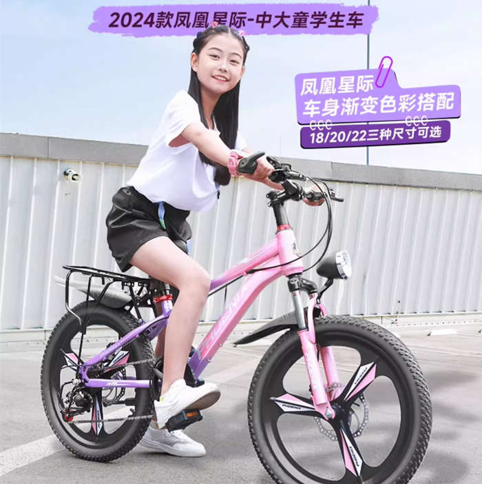 凤凰牌儿童自行车6-12到8-10到15岁山地变速单车