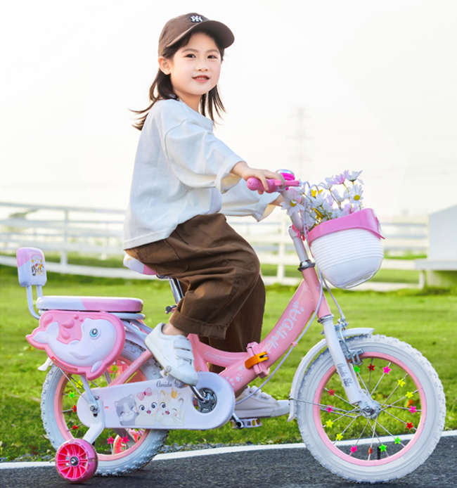 折叠儿童自行车14寸/16寸18寸女孩单车脚踏车