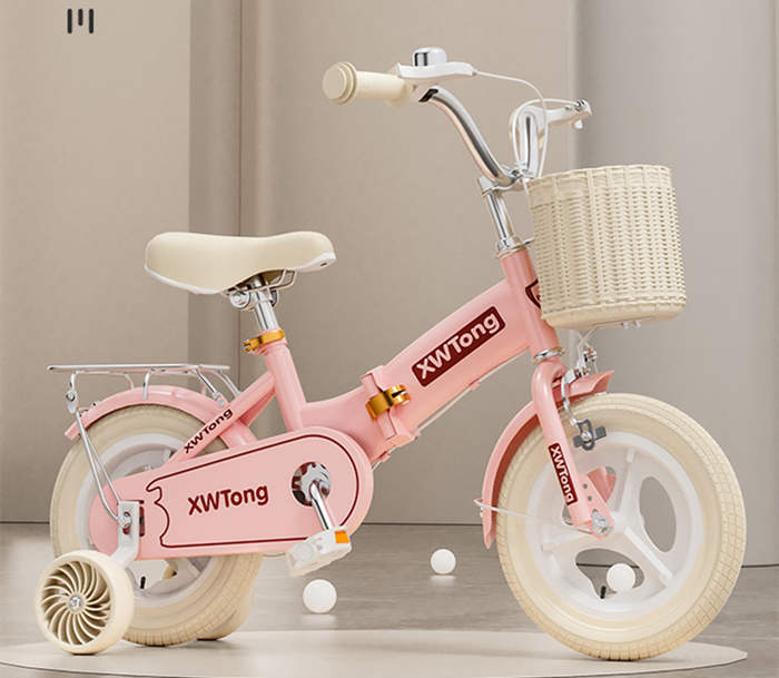 儿童自行车2-3岁5岁6岁9岁小孩脚踏车女孩折叠中大童单车