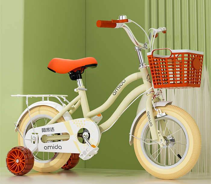阿米达牌儿童自行车2-6岁宝宝8-12女孩脚踏车