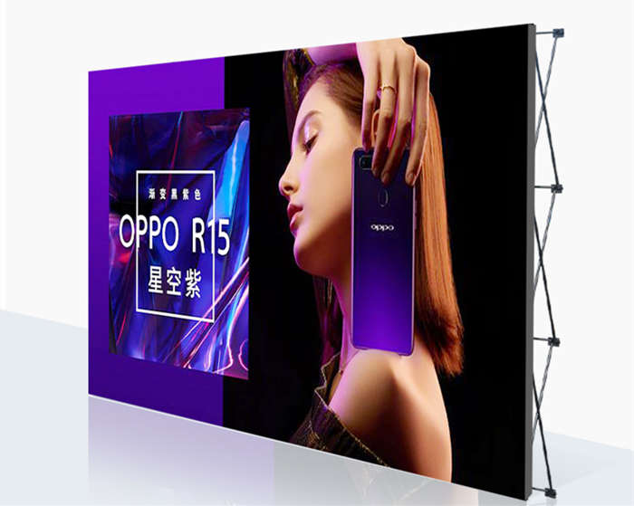 拉网式展架展示架折叠kt板广告墙喷绘布桁架