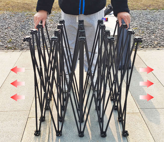 拉网展架折叠广告展示架大型kt板背景架伸缩海报架